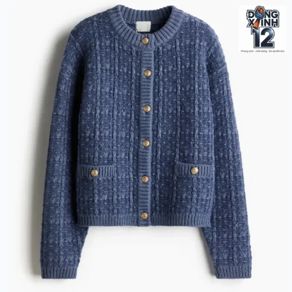 Áo Cardigan Dệt Kim Vân Nổi - Vẻ Đẹp Tinh Tế, Ấm Áp Cả Ngày Dài