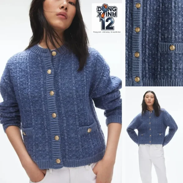 Áo Cardigan Dệt Kim Vân Nổi - Vẻ Đẹp Tinh Tế, Ấm Áp Cả Ngày Dài